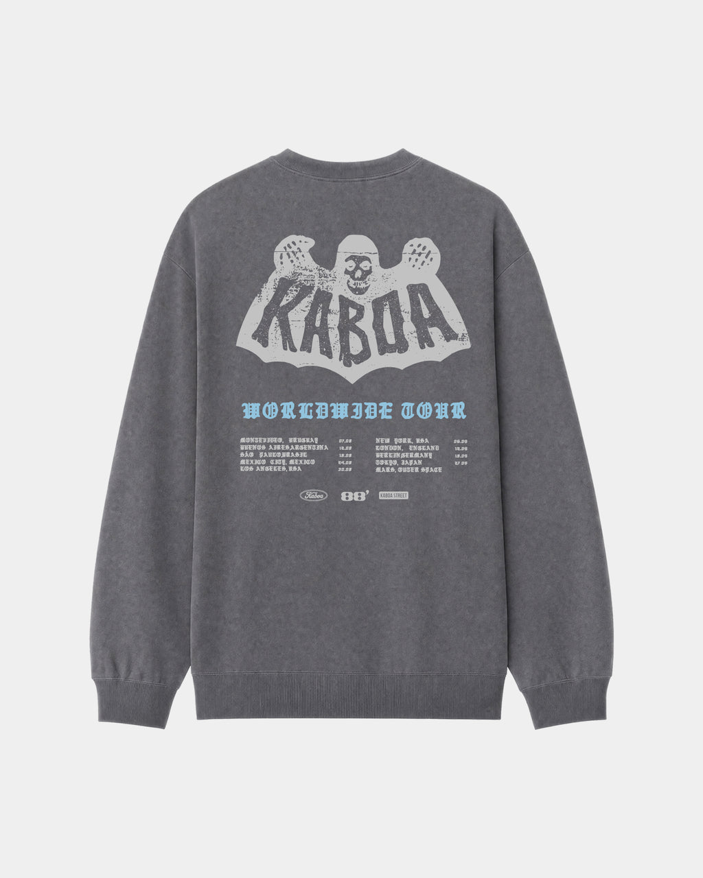 Buzo Kaboa | Gris Stone Wash | mockup espalda