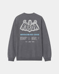 Buzo Kaboa | Gris Stone Wash | mockup espalda