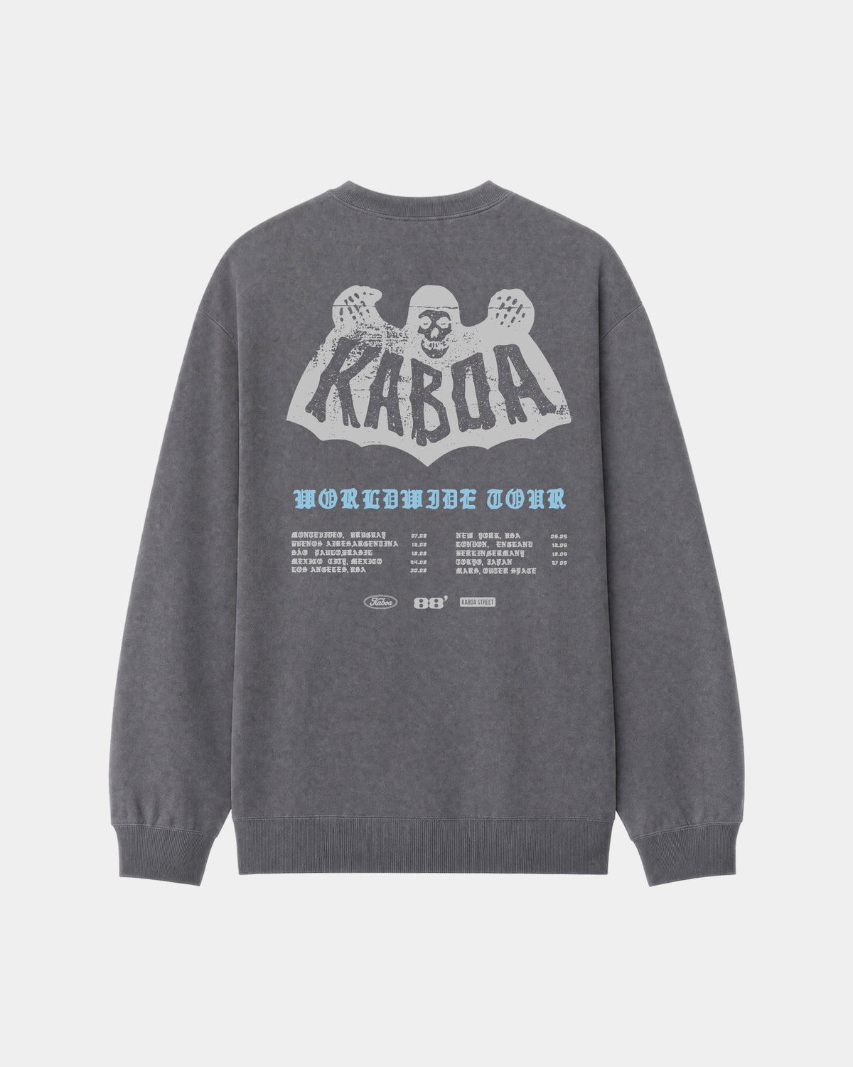 Buzo Kaboa | Gris Stone Wash | mockup espalda
