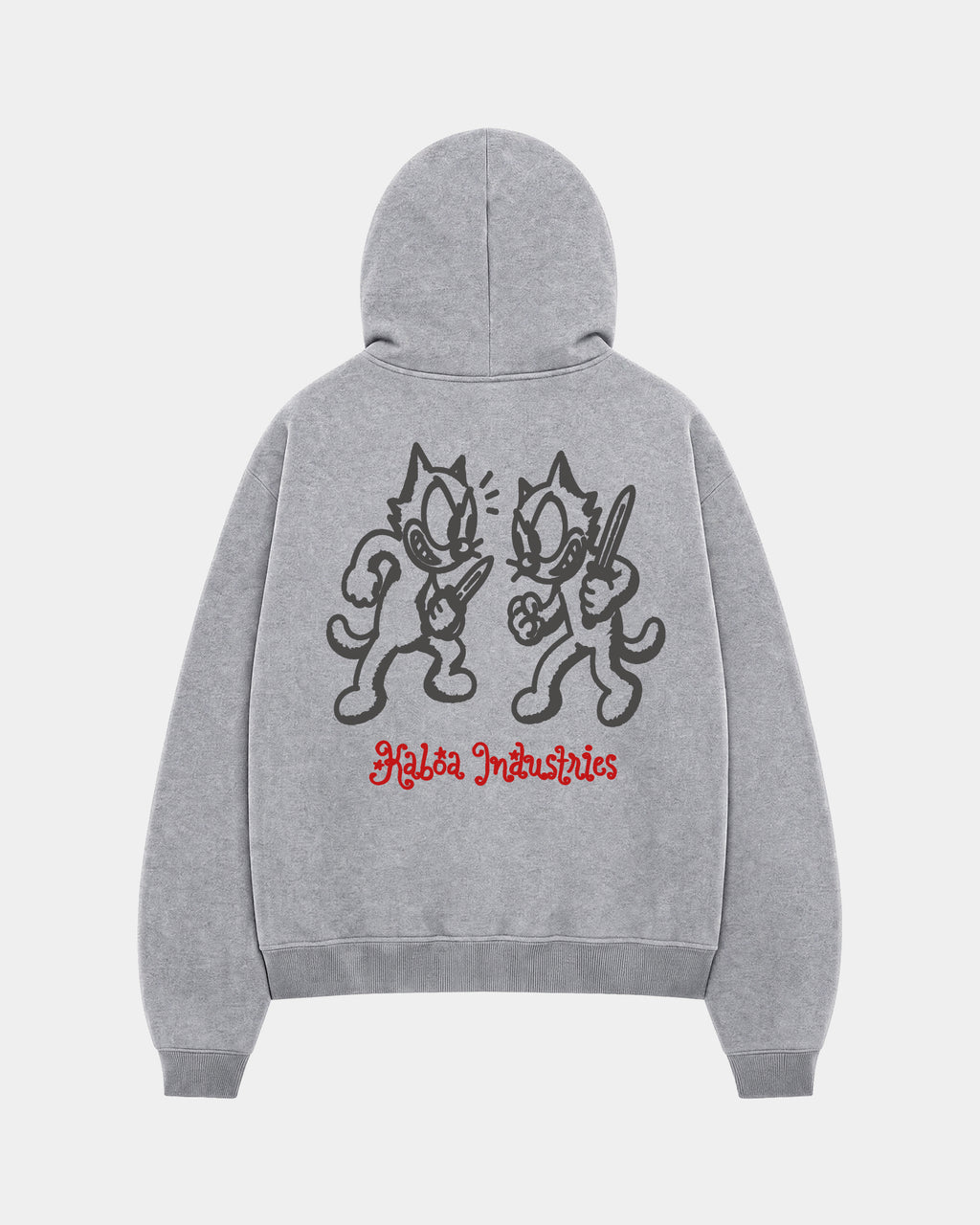 Canguro Nada Personal Gris Melange - espalda