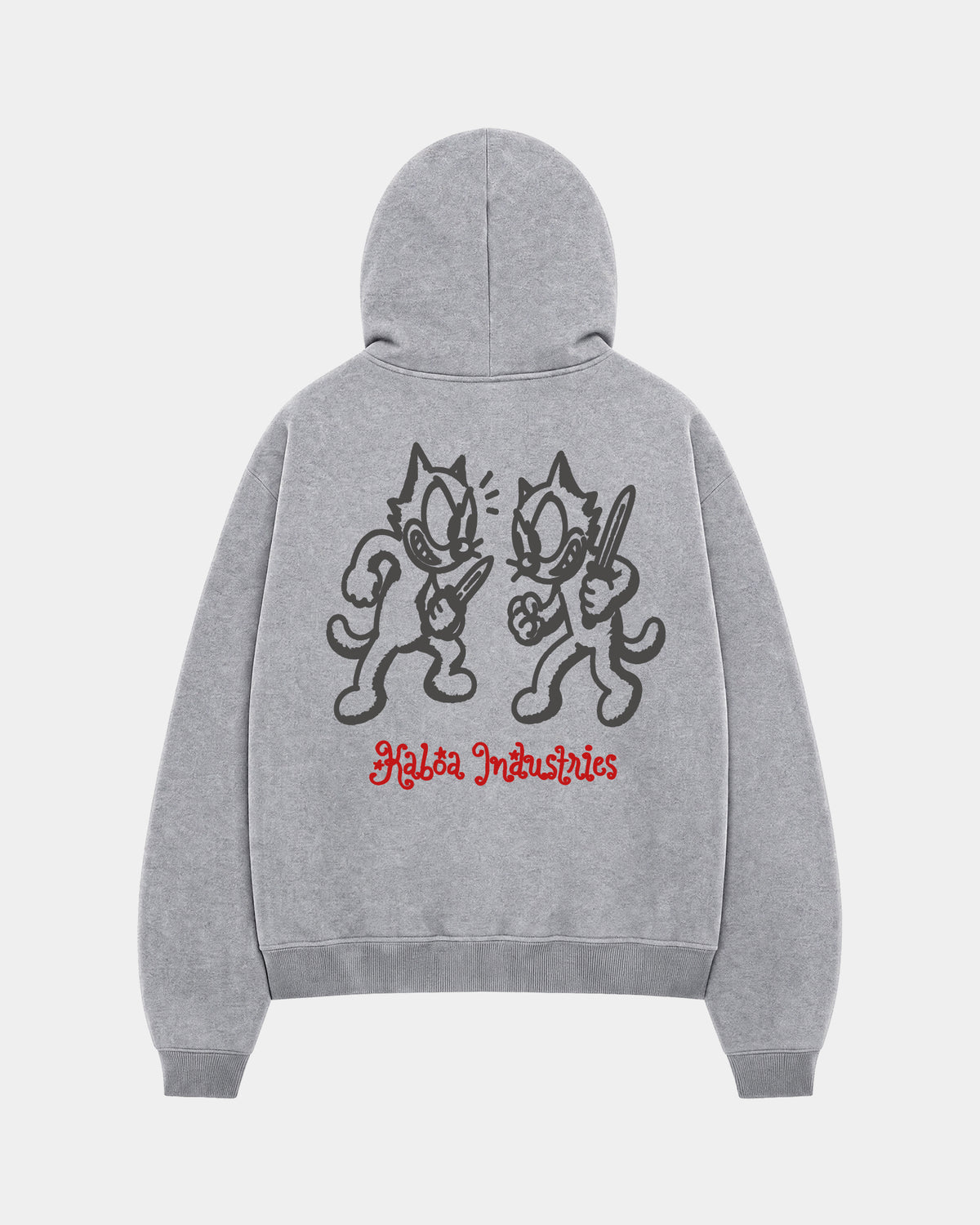 Canguro Nada Personal Gris Melange - espalda