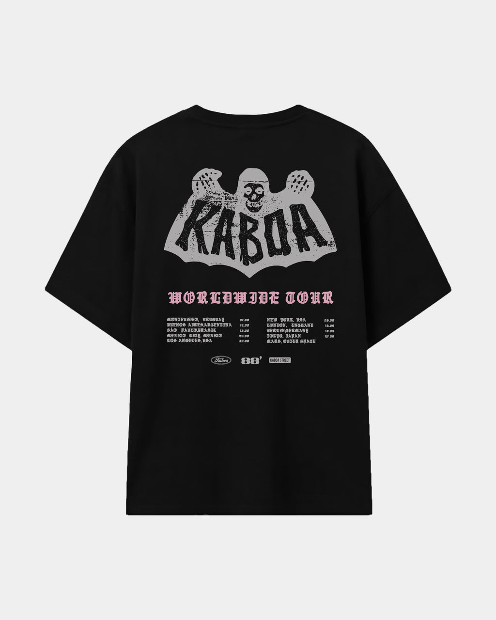 Remera Kaboa Oversize | Negro | mockup espalda