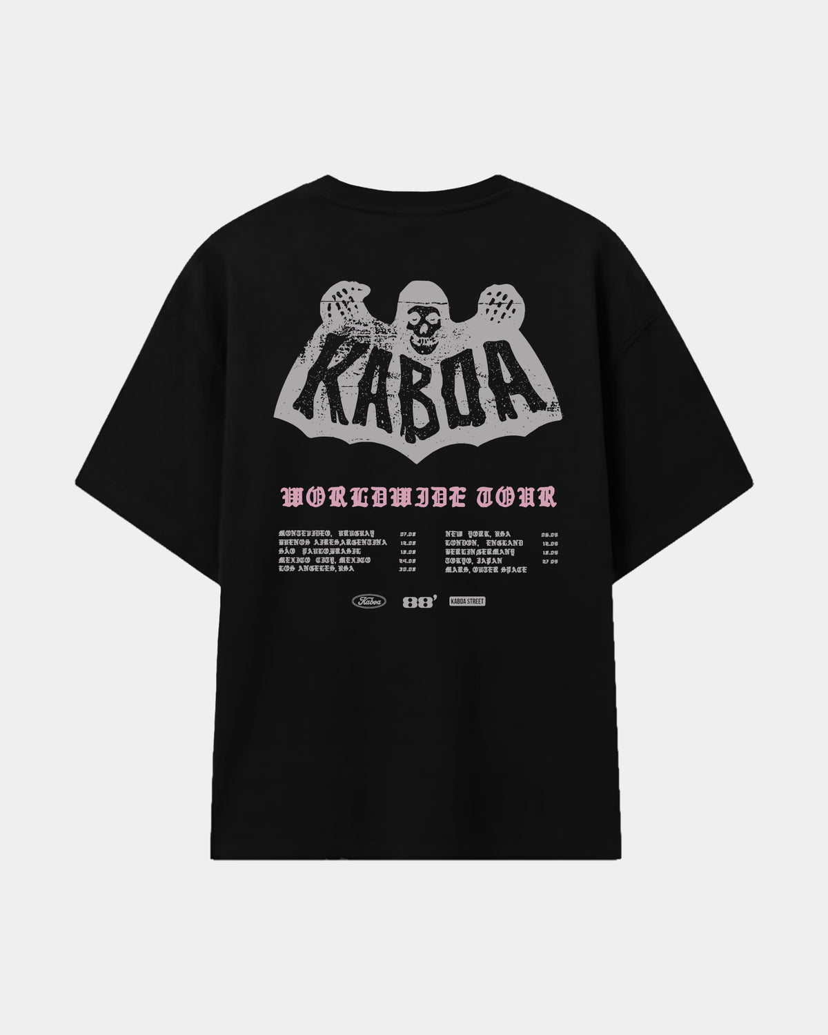 Remera Kaboa Oversize | Negro | mockup espalda