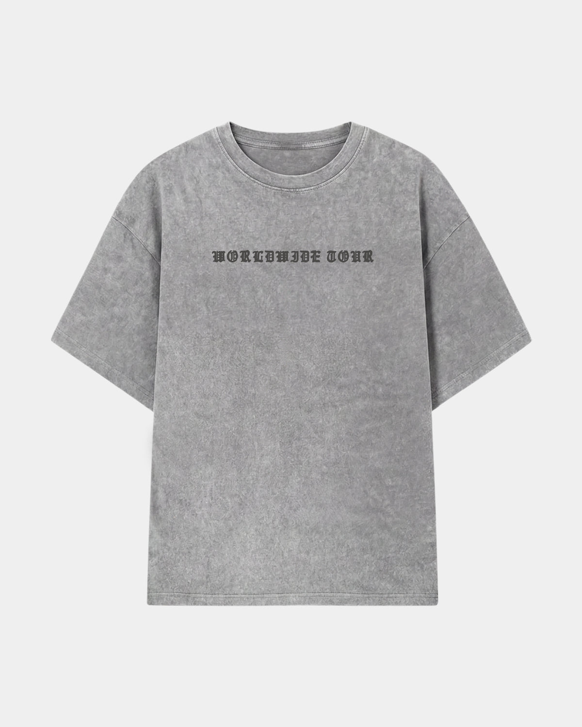 Remera Kaboa Oversize | Gris Stone Wash | mockup frente