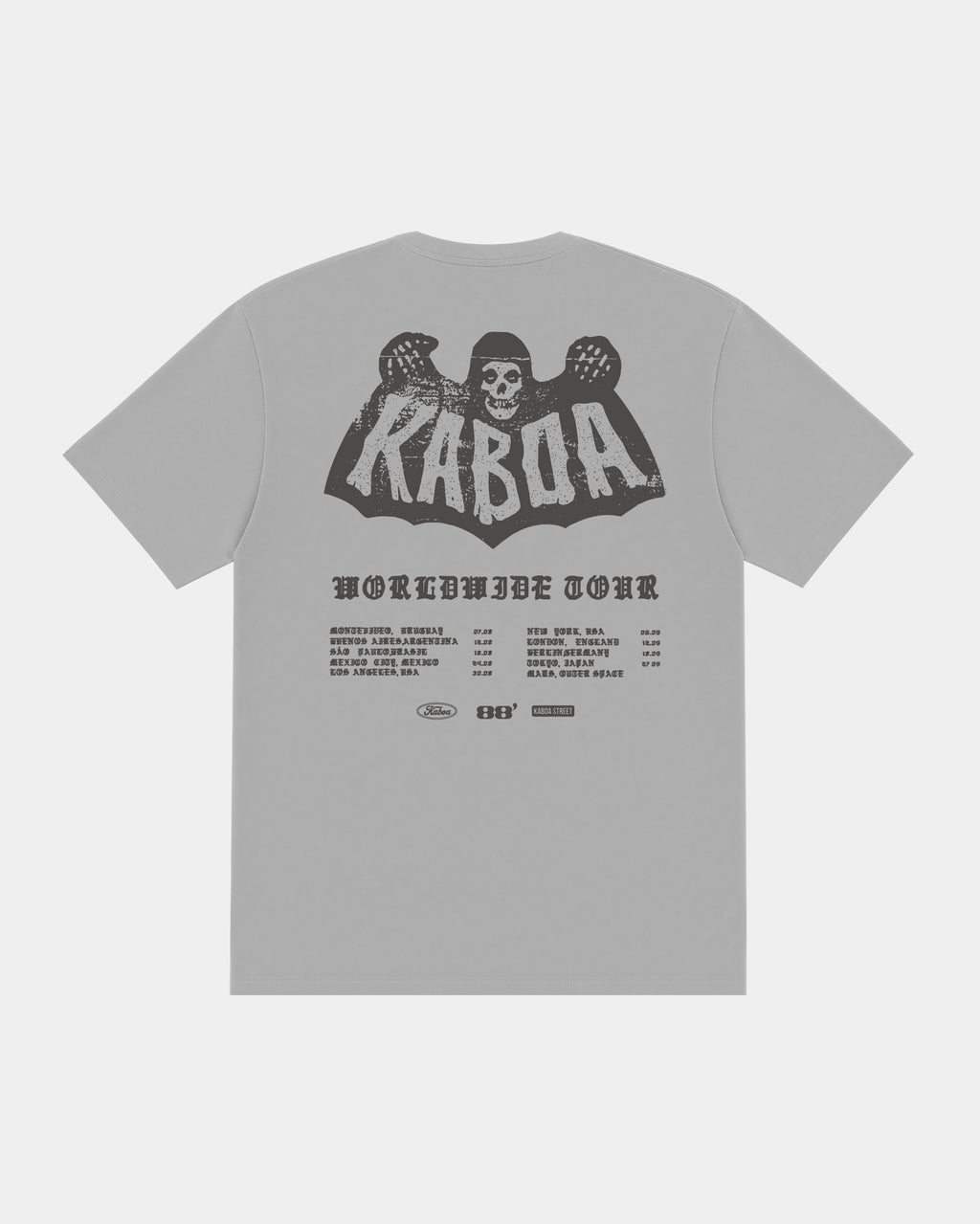 Remera Kaboa Regular | Gris Tato | mockup espalda