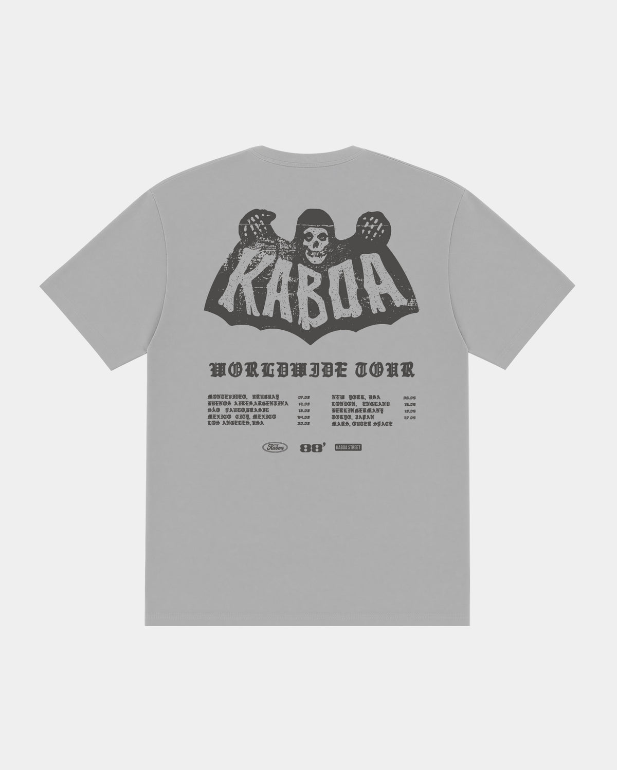 Remera Kaboa Regular | Gris Tato | mockup espalda