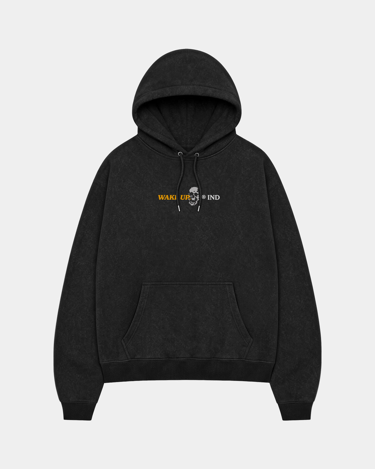 Canguro Ataud | Negro Stone Wash | mockup frente