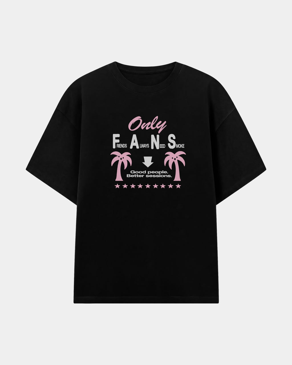 Remera Only Fans Oversize | Negro | mockup