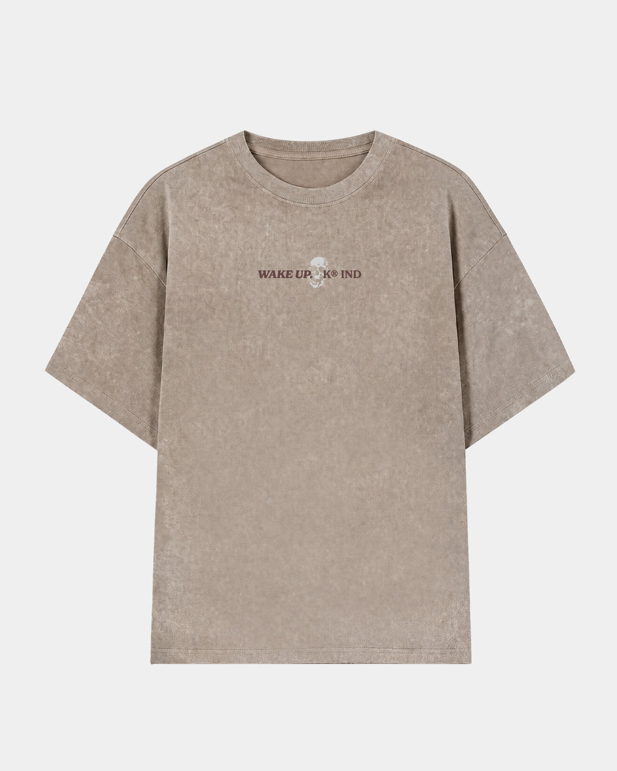 Remera Ataud Oversize | Beige | mockup frente