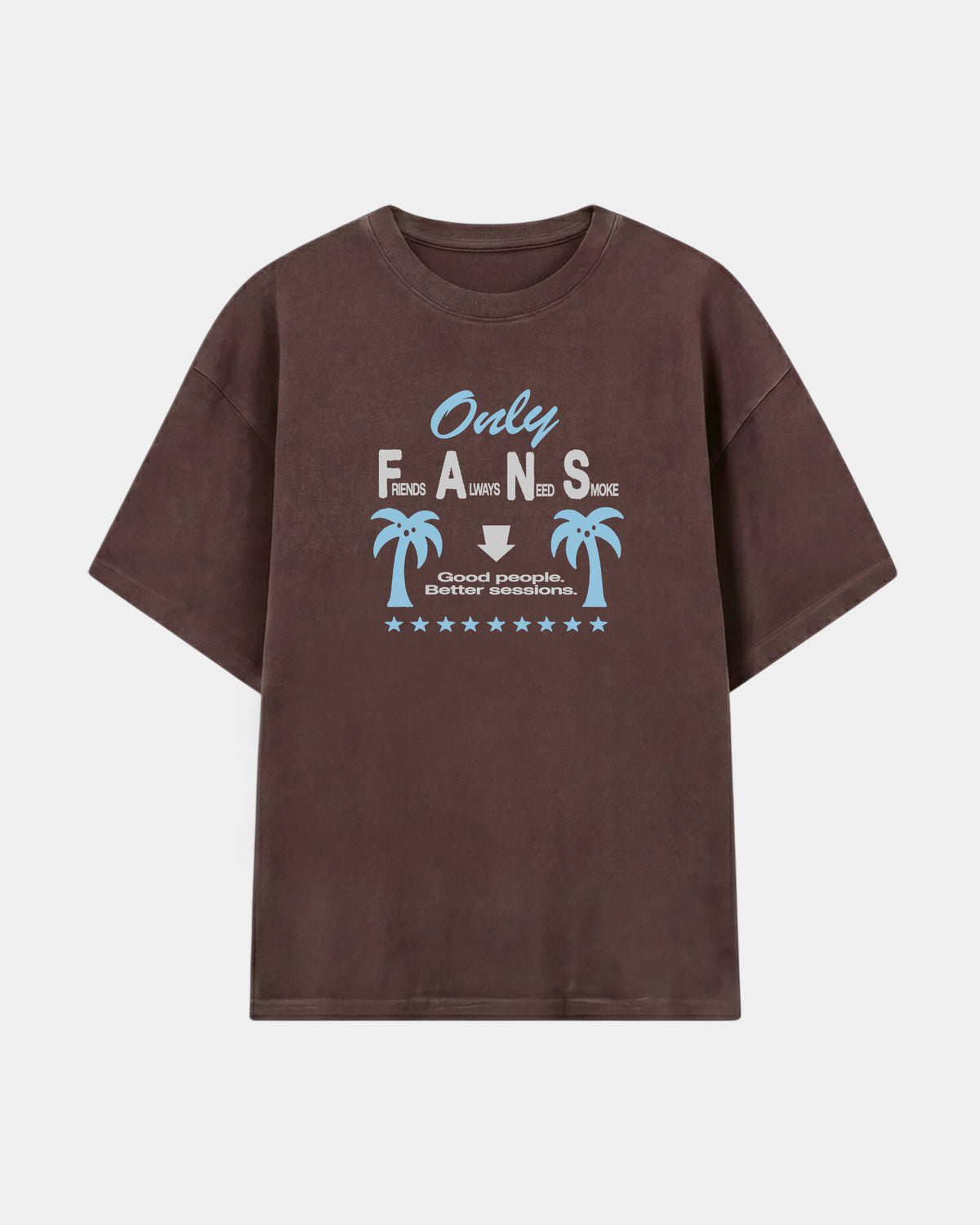 Remera Only Fans Oversize | Marrón | mockup