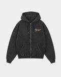 Hoodie Ataud | Negro Stone Wash | mockup frente