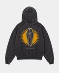 Hoodie Ataud | Negro Stone Wash | mockup espalda