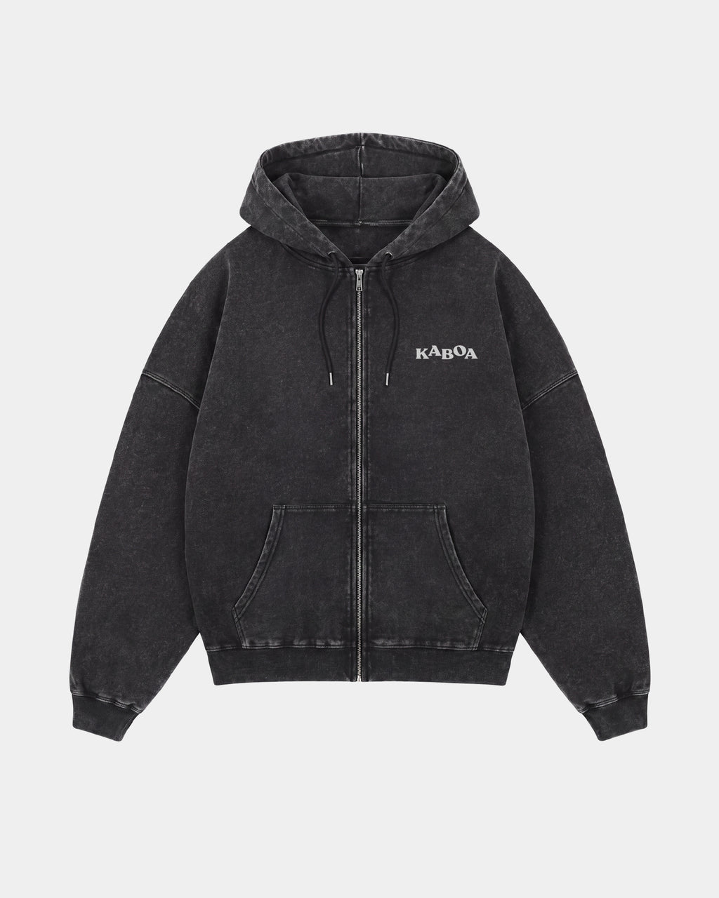 Hoodie Only Fans Negro Stone Wash - frente