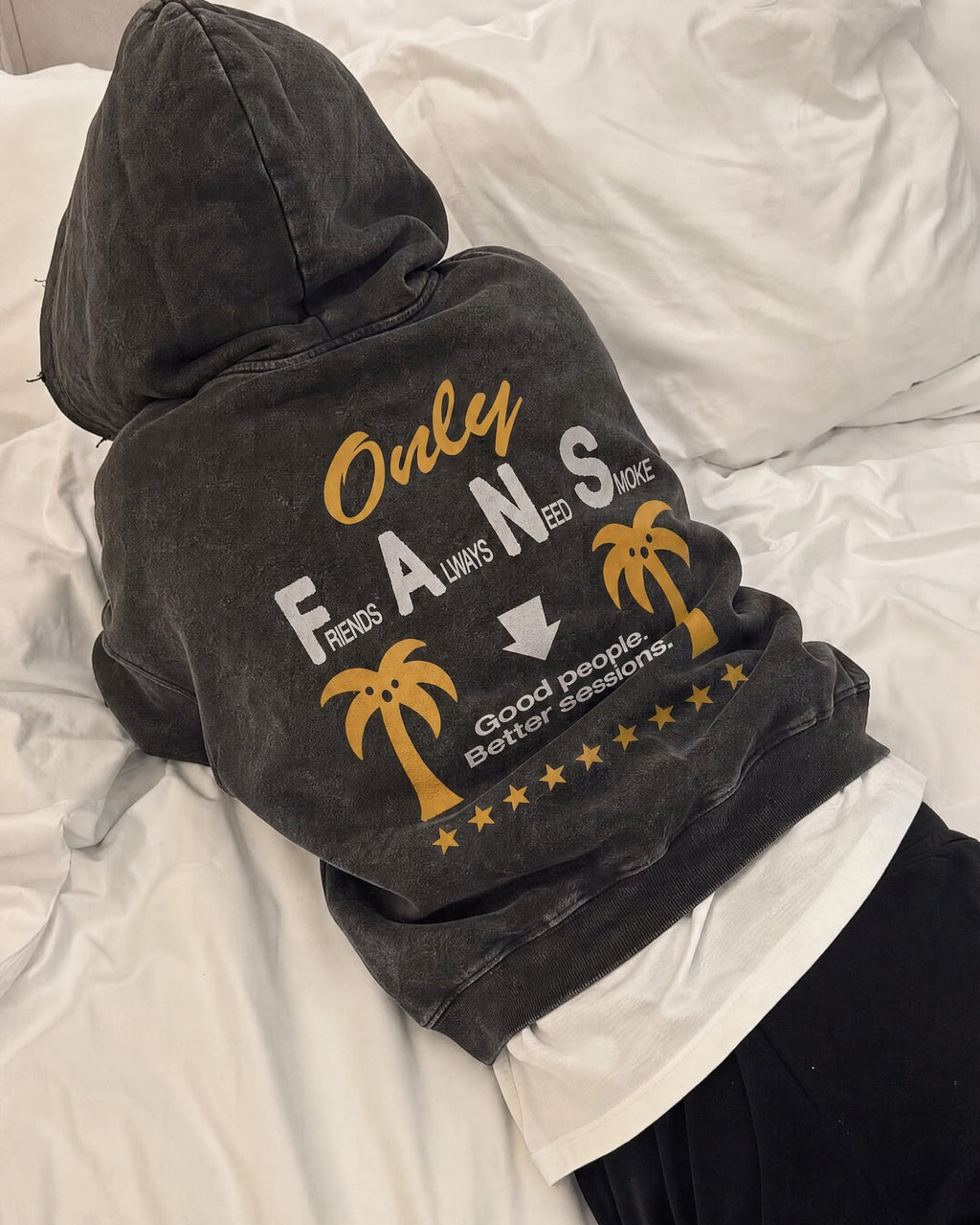 Hoodie Only Fans | Negro Stone Wash | 6