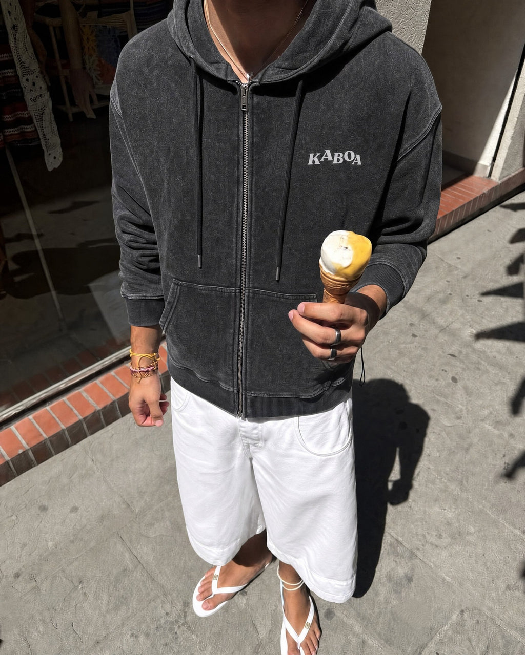 Hoodie Only Fans | Negro Stone Wash | 1
