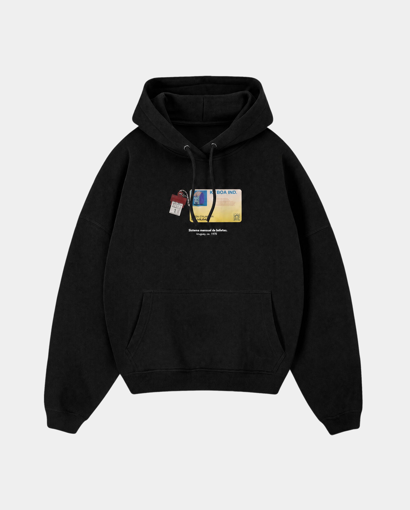 Canguro Boletera Negro Oversize
