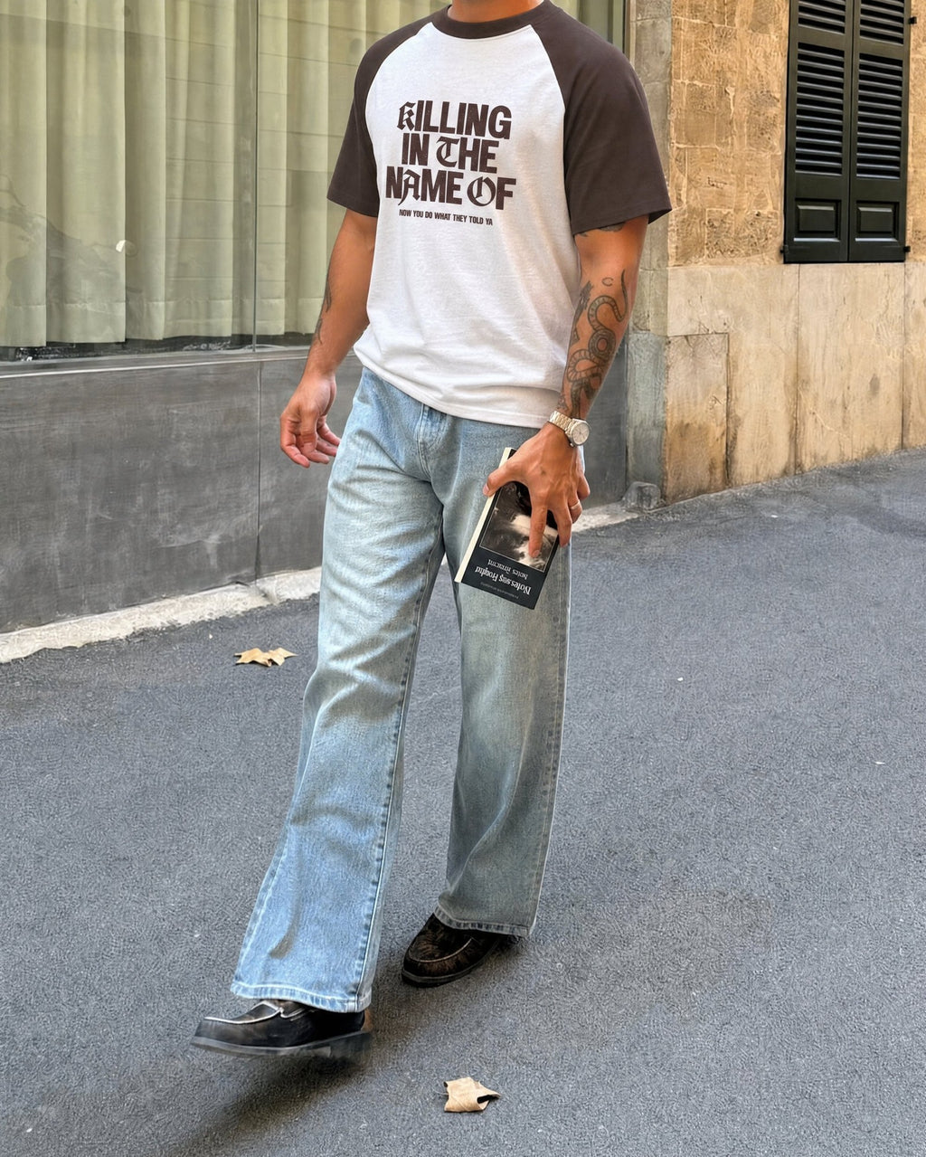 Remera Rage Against The Machine Raglan | Marrón | 2