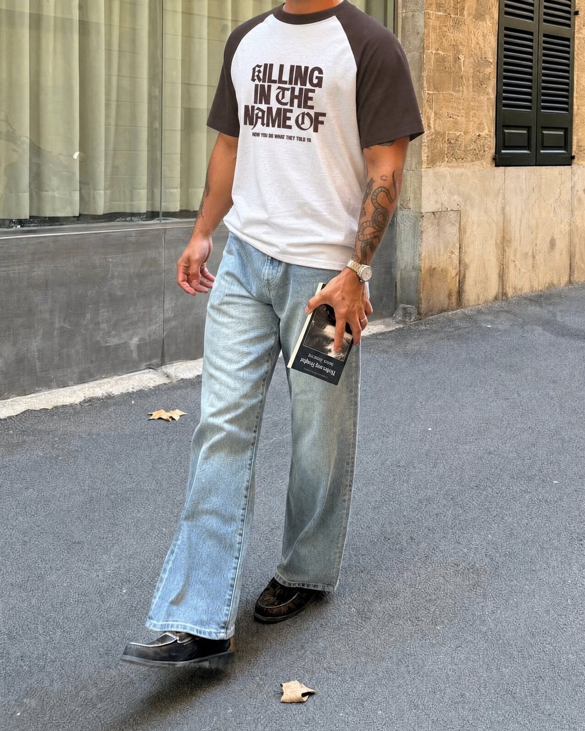 Remera Rage Against The Machine Raglan | Marrón | 2