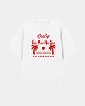 Remera Only Fans Oversize | Blanco | mockup frente