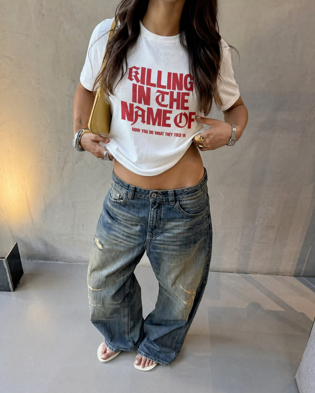 Remera Rage agains the machine Regular | Blanco | 2