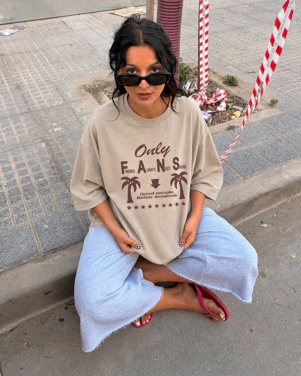 Remera Only Fans Oversize | Beige | 2