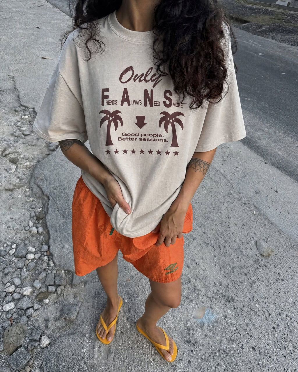 Remera Only Fans Oversize | Beige | 4