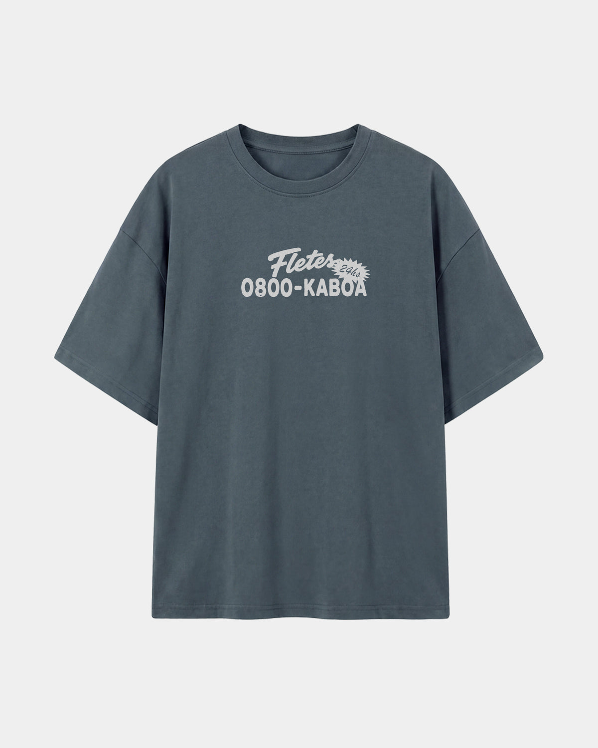 Remera Flete Oversize Gris - frente
