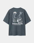 Remera Street Sound Oversize Gris - espalda