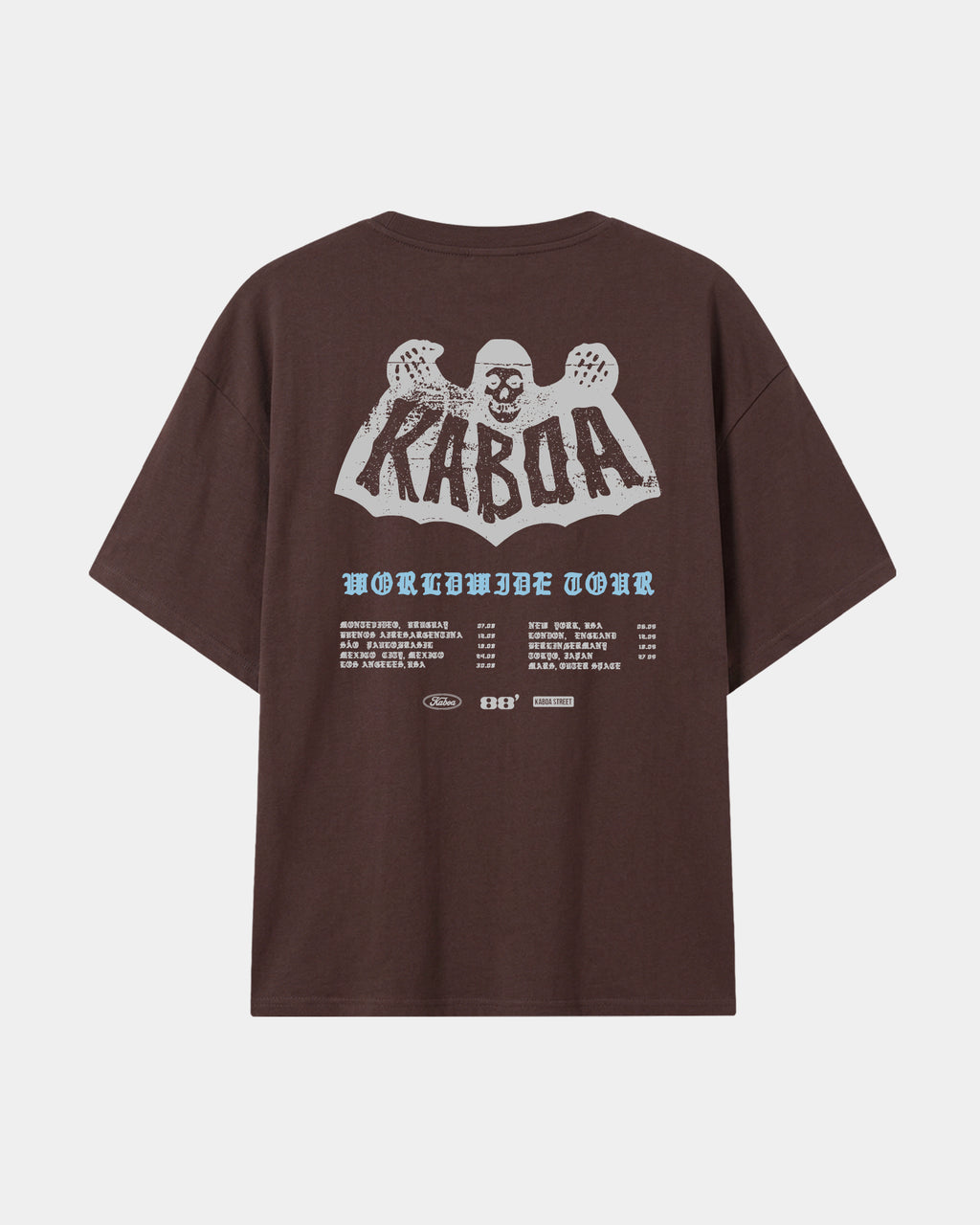 Remera Kaboa Oversize | Marrón | mockup espalda