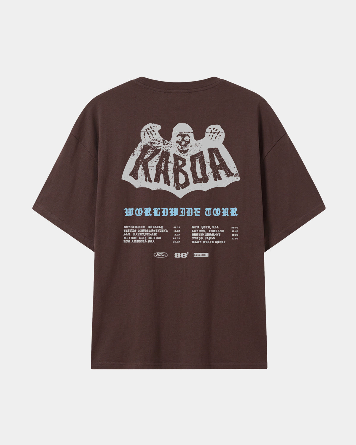 Remera Kaboa Oversize | Marrón | mockup espalda