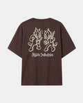Remera Nada Personal Oversize Marrón - espalda