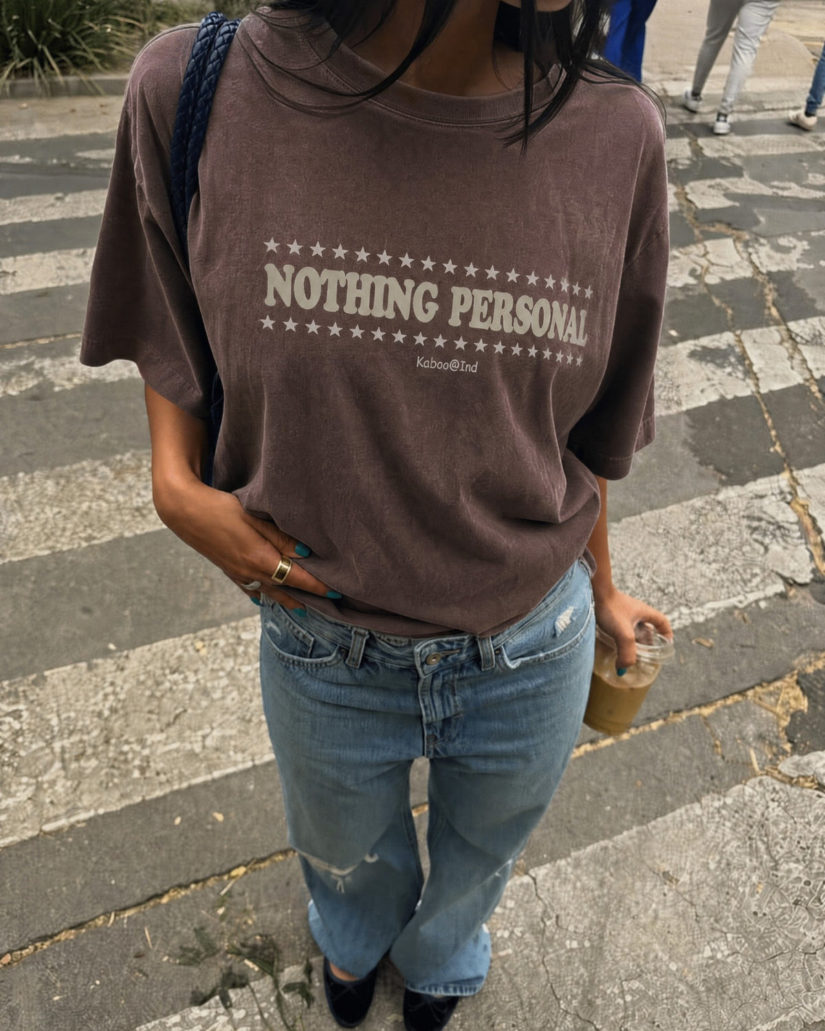 Remera Nada Personal Oversize | Marrón | 1