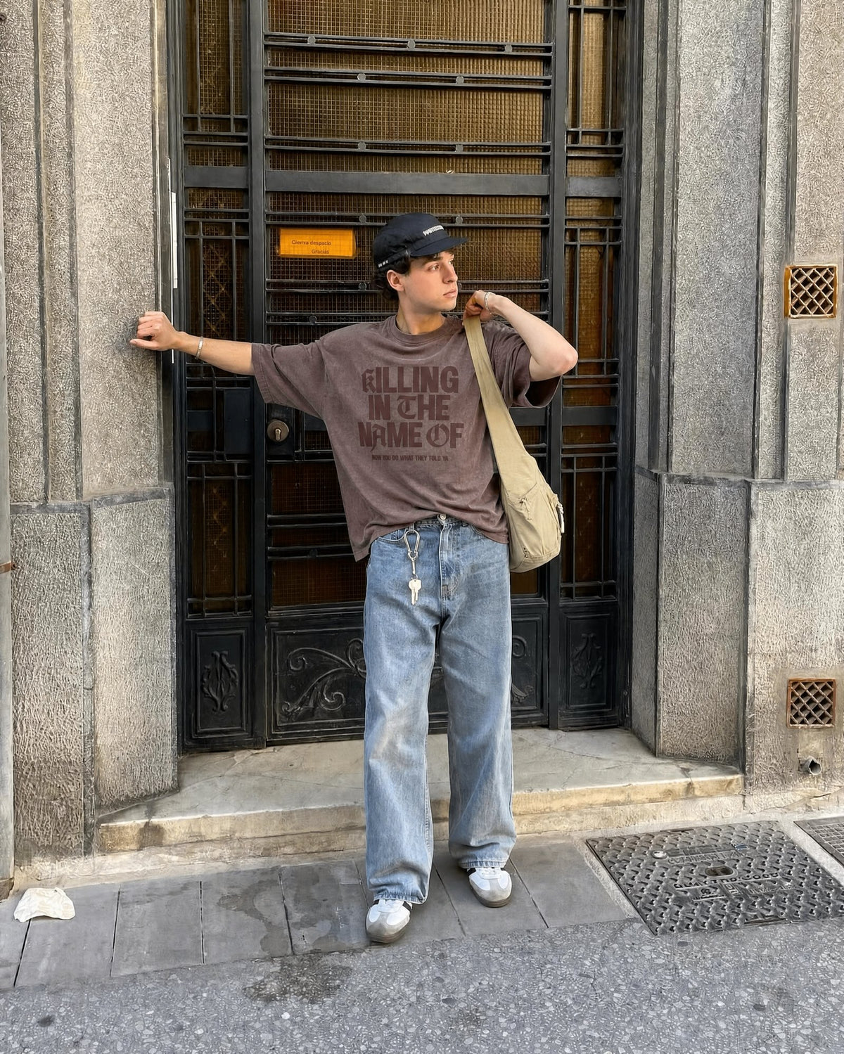Remera Rage against the machine Oversize | Marrón Stone-Wash | 5
