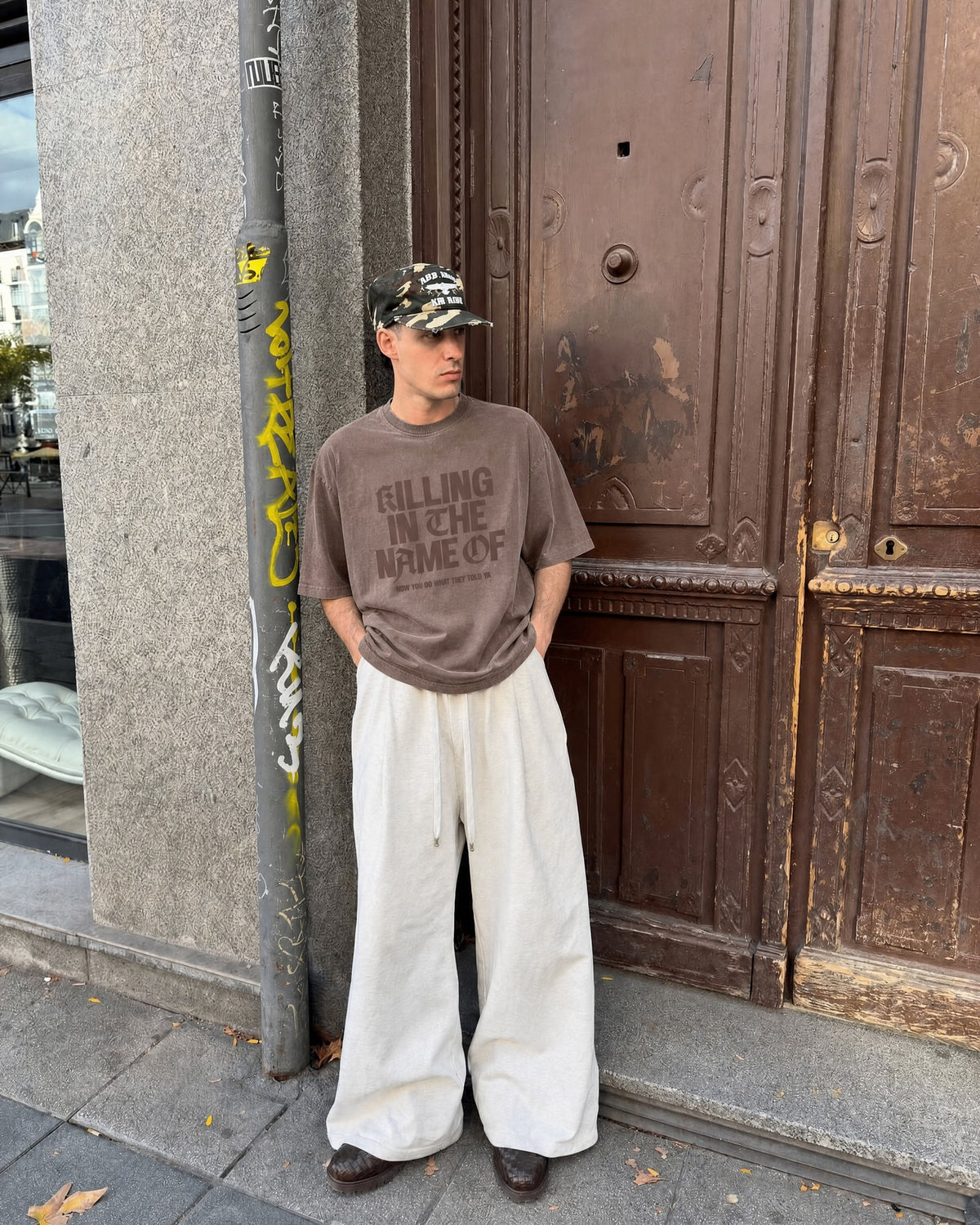 Remera Rage against the machine Oversize | Marrón Stone-Wash | 6