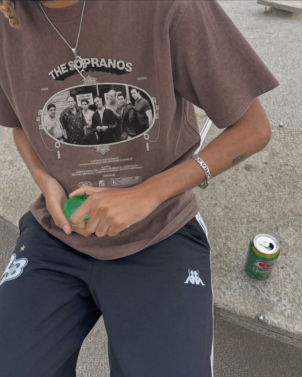 Remera Sopranos Oversize | Marrón Stone-Wash | 1