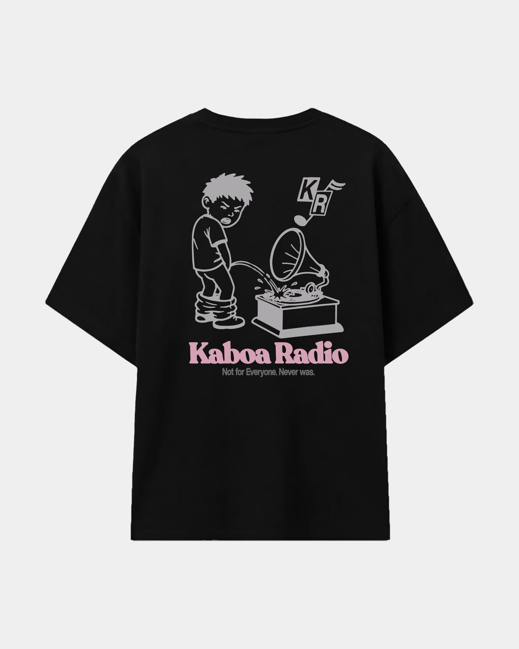 Remera Street Sound Oversize Negro - espalda
