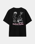 Remera Street Sound Oversize Negro - espalda