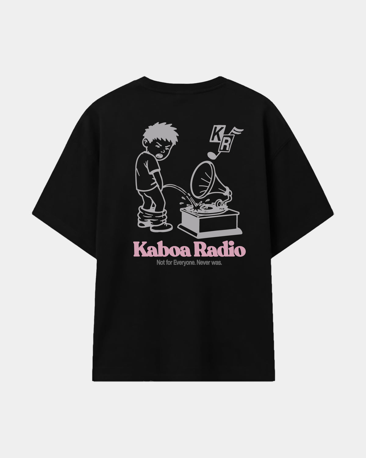 Remera Street Sound Oversize Negro - espalda