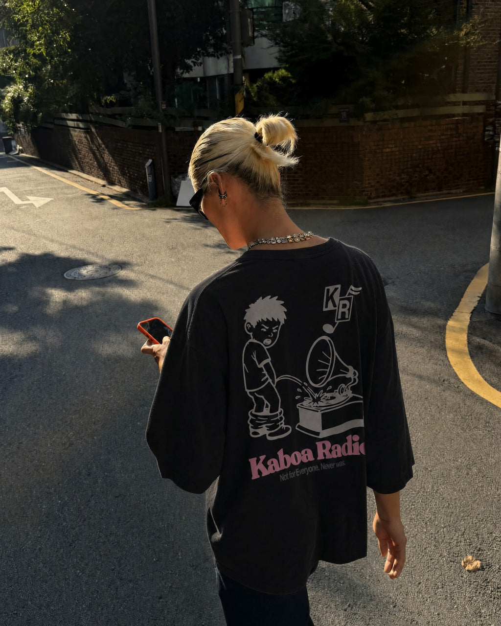 Remera Street Sound Oversize | Negro | 5