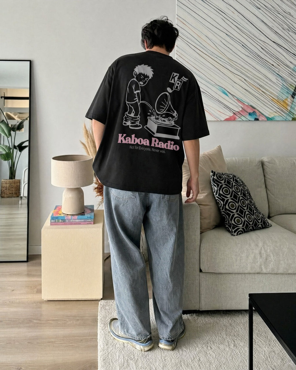 Remera Street Sound Oversize | Negro | 8