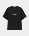 Remera Maratón Oversize Negro Stone Wash - frente