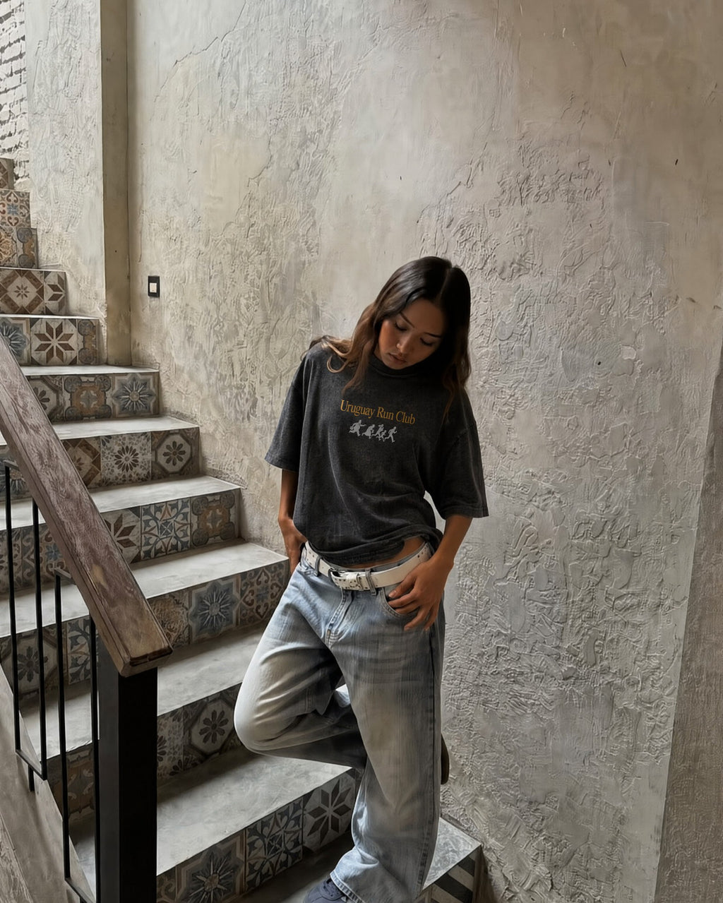 Remera Maratón Oversize | Negro Stone Wash | 5