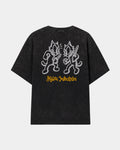Remera Nada Personal Oversize Negro Stone Wash - espalda