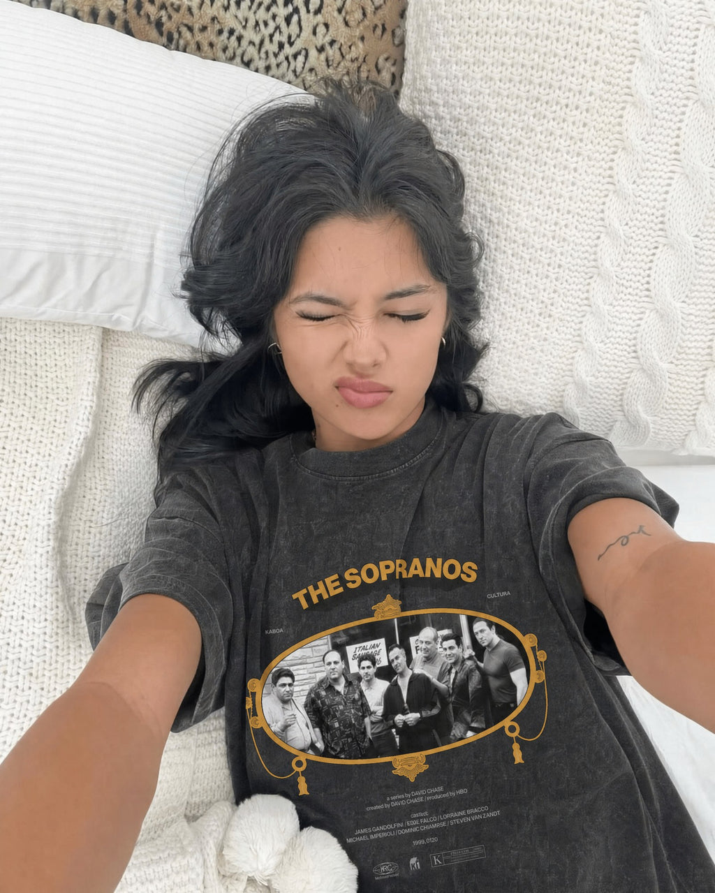 Remera Sopranos Oversize | Negro Stone Wash | 2