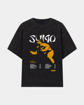 Remera Sumo Oversize | Negro Stone Wash | mockup frente