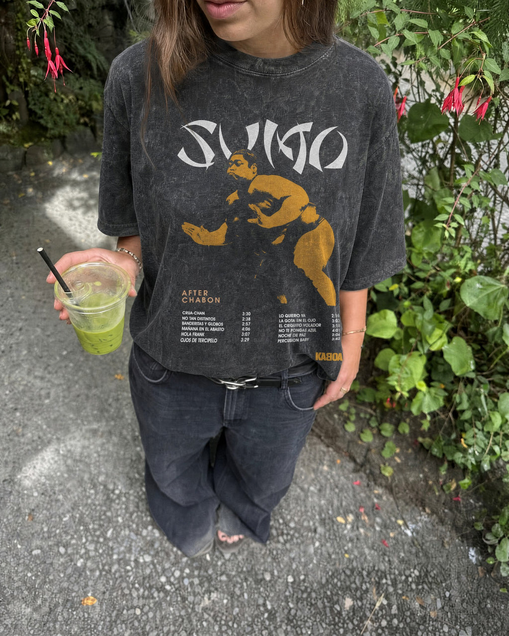 Remera Sumo Oversize | Negro Stone Wash | 2