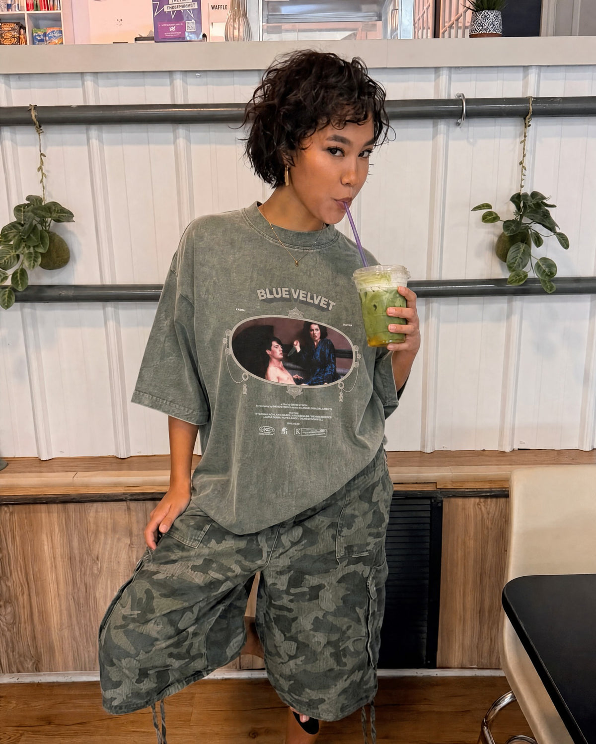 Remera Blue Velvet Oversize | Verde Stone-Wash | 3