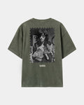Remera Joey Oversize Verde Stone-Wash - espalda