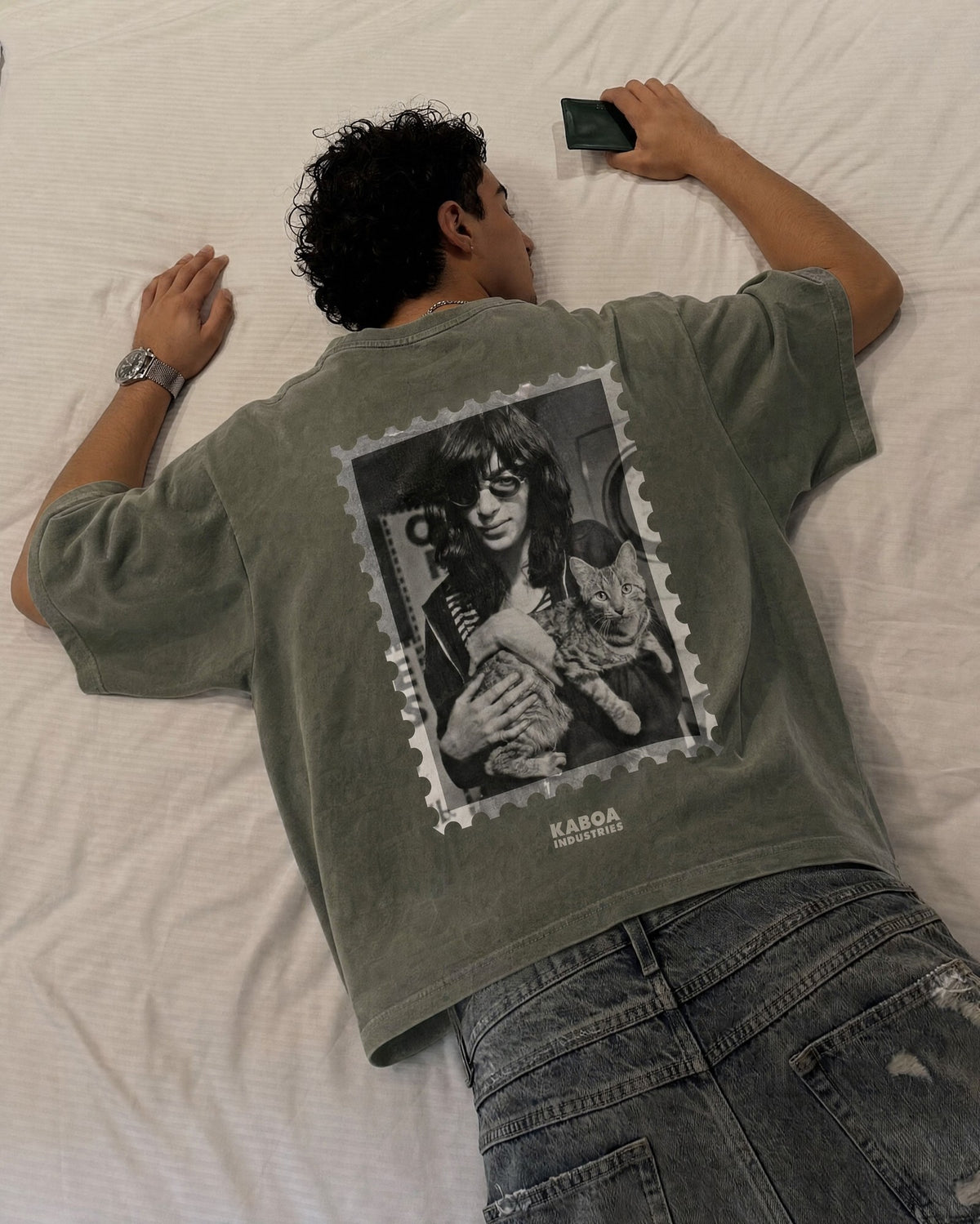 Remera Joey Oversize | Verde Stone-Wash | 4