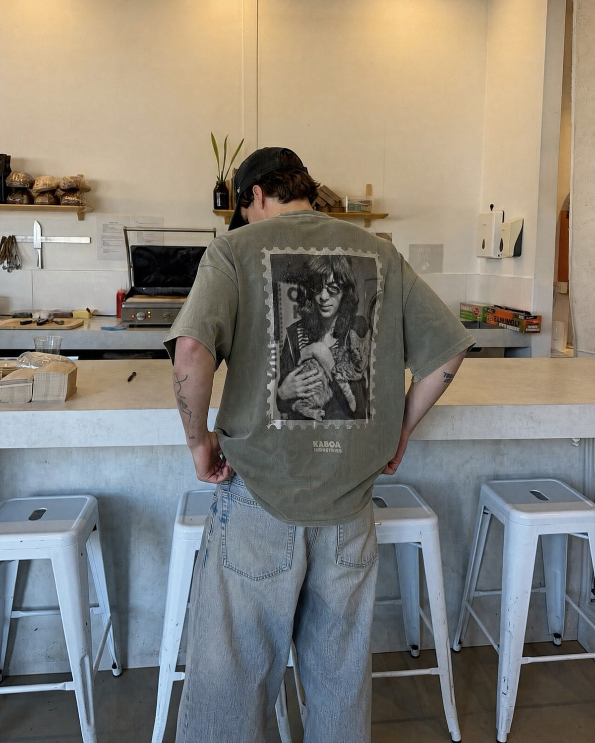 Remera Joey Oversize | Verde Stone-Wash | 5